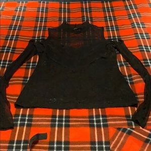 Black mesh Guess top